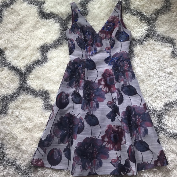 Adrianna Papell Dresses & Skirts - Adrianna Papell Purple Floral Dress